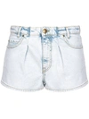 Pinko Light-coloured Denim Shorts In Blue
