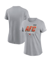 NIKE WOMEN'S NIKE GRAY KANSAS CITY CHIEFS 2023 AFC CHAMPIONS ICONIC T-SHIRT