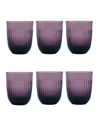 LA ROCHERE AUBERGINE QUESSANT 10 OZ. TUMBLER, SET OF 6