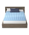Vibe 4 Wave Convoluted Gel Memory Foam Mattress Topper In Blue