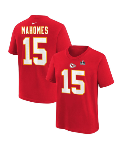 Nike Kids' Toddler Boys And Girls  Patrick Mahomes Red Kansas City Chiefs Super Bowl Lviii Player Name And