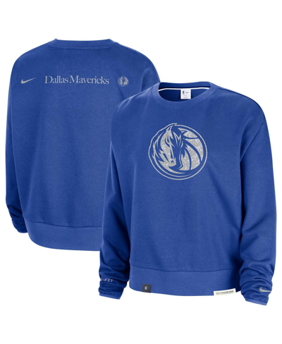 Nike Women's  Blue Dallas Mavericks Standard Issue Courtside Performance Pullover Sweatshirt