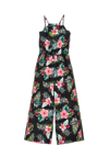Monnalisa Jungle Print Jumpsuit In Black