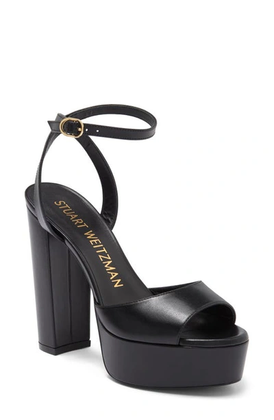 Stuart Weitzman Ryder Ii Platform Sandal In Black