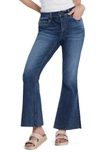 Hint Of Blu Fun Slim Flare Jeans In Blue Flare Dark