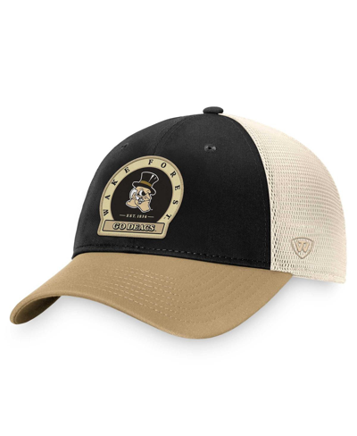Top Of The World Men's  Black Wake Forest Demon Deacons Refined Trucker Adjustable Hat