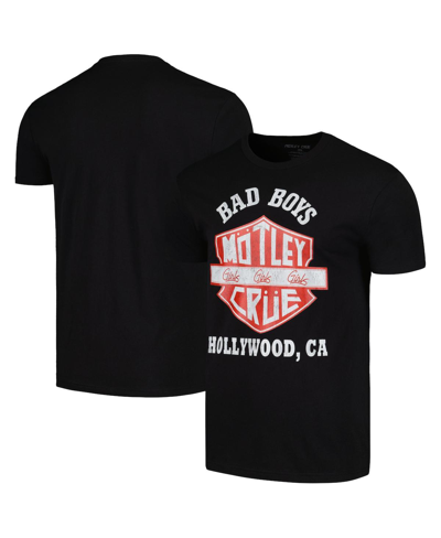 Global Merch Men's Black Motley Crue Bad Boys Shield T-shirt