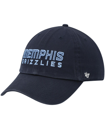 47 Brand Men's '47 Navy Memphis Grizzlies Clean Up Wordmark Adjustable Hat