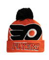 MITCHELL & NESS MEN'S MITCHELL & NESS ORANGE PHILADELPHIA FLYERS PUNCH OUT CUFFED KNIT HAT WITH POM