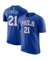 Nike Big Boys And Girls Joel Embiid Royal Philadelphia 76ers Logo Name And Number Performance T-shirt In Royal