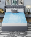 Vibe 3" Gel Swirl Memory Foam Mattress Topper, California King In Blue