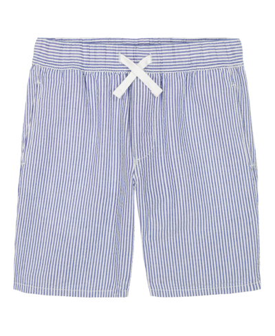 Tommy Hilfiger Kids' Big Boys Seersucker Stripe Pull-on Shorts In Surf The Web