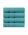 Superior Smart Dry Zero Twist Cotton 4-piece Bath Towel Set In Turquoise