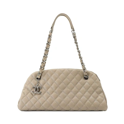 Pre-owned Chanel Mademoiselle Beige Leather Shopper Bag ()