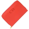 DIOR DIOR CD RED LEATHER WALLET  (PRE-OWNED)