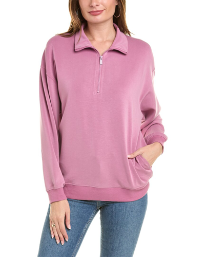 Splendid Tate 1/2-zip Pullover In Pink
