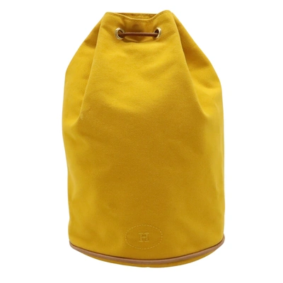 Hermes Hermès Polochon Mimil Yellow Canvas Shoulder Bag ()