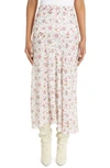 Isabel Marant Lisanne Floral Midi Skirt In Ecru