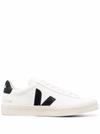 VEJA 'CAMPO' WHITE AND BLACK LOW TOP SNEAKERS IN VEGAN LEATHER WOMAN