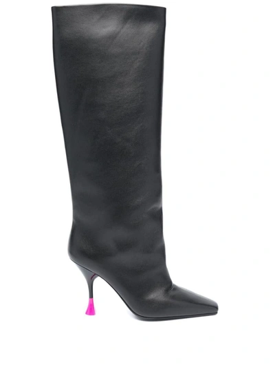 3juin Anita 100mm Leather Knee-boots In Black
