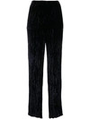 Antonelli Elasticated-waist Velvet Trousers In Blue