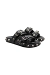 BALENCIAGA BALENCIAGA  CAGOLE SANDAL IN BLACK ARENA LAMBSKIN SHOES