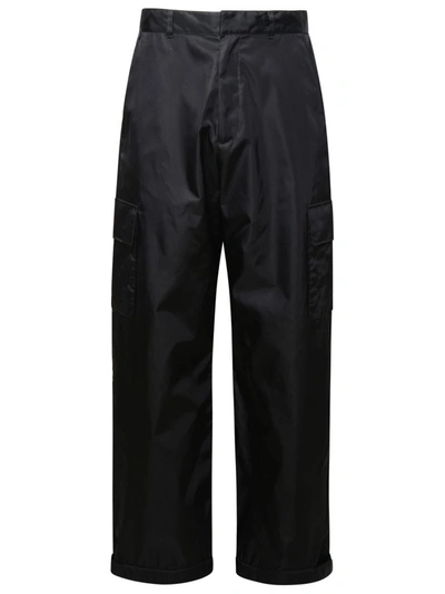 OFF-WHITE OFF-WHITE BLACK POLYAMIDE TROUSERS