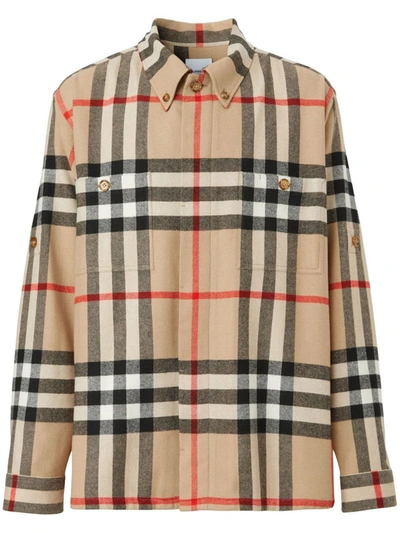 Burberry Vintage Check Shirt In Beige