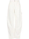 Darkpark Lisa Chain Loose Fit Carpenter Denim In White