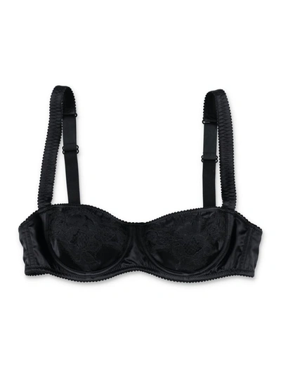 Dolce & Gabbana Lace Balconette Bra In Black