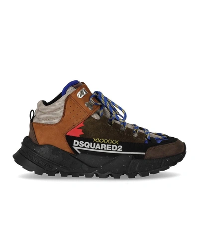 Dsquared2 Free Military Green Brown Trainer