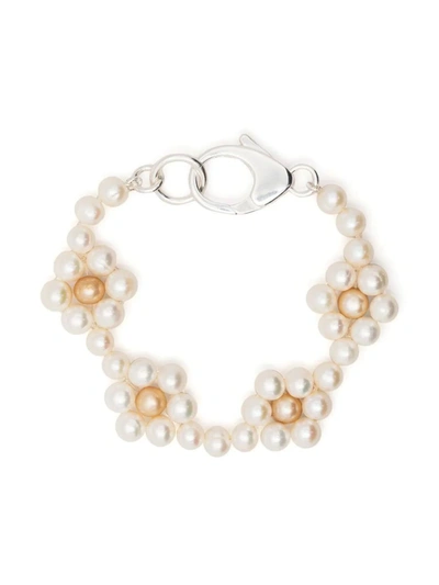 Hatton Labs Pearl-flower Bracelet In White