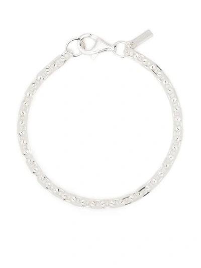Hatton Labs Chain Bracelet With Logo Plaque In Grey