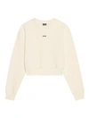 Jacquemus Ribbed Crewneck Top With Dropped Shoulders In Nude & Neutrals