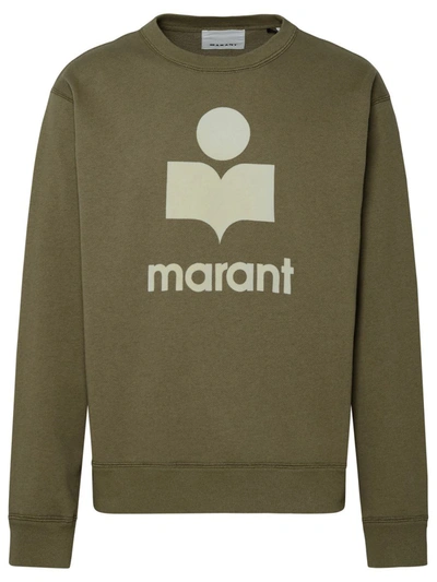Isabel Marant Sweatshirt With Ribbed Print In Green