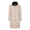 Moorer Vetiver Padded Coat In Mandorla