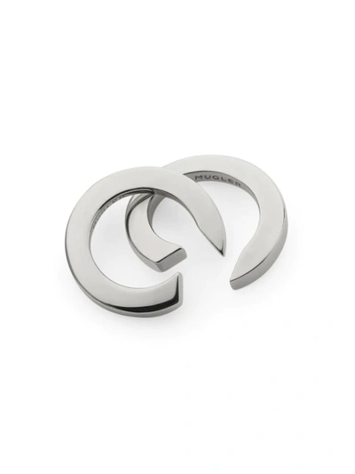 Mugler Double Ring In Grey