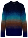 LANEUS LANEUS MULTICOLOR MOHAIR BLEND 'DEGRADÉ' SWEATER