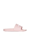 Palm Angels Pink Monogram Pool Slides In Pink White