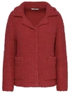 Charlott Rasp Wool Jacket In Red
