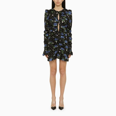 ROTATE BIRGER CHRISTENSEN ROTATE BIRGER CHRISTENSEN MINI DRESS WITH FLORAL PATTERN