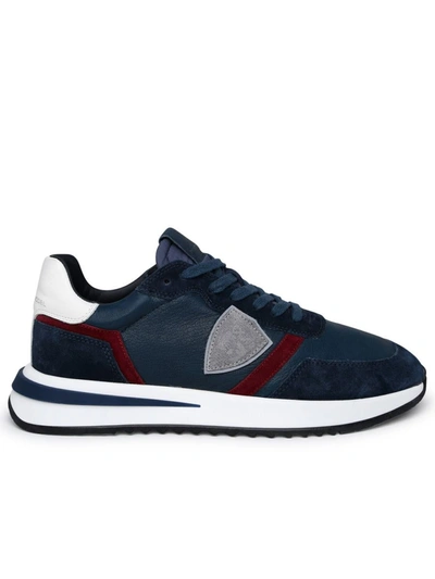 Philippe Model Tropez 2.1 Blue Leather Sneakers