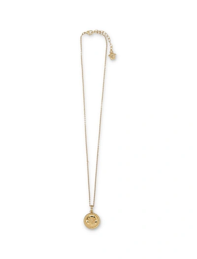 Versace Neckleace Medusa Coin Rope Marine In Gold