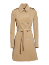 Patrizia Pepe Double-breasted Belted Trench Coat In Beige