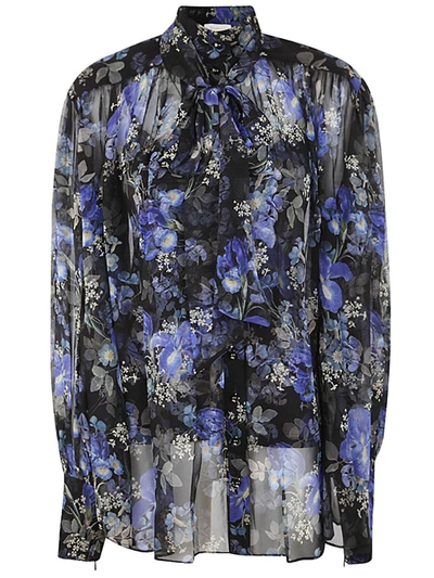 Zimmermann Lyrical Lantern Blouse Clothing In Blue