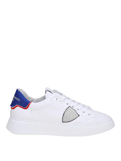 Philippe Model Temple Low Sneakers In Leather In White