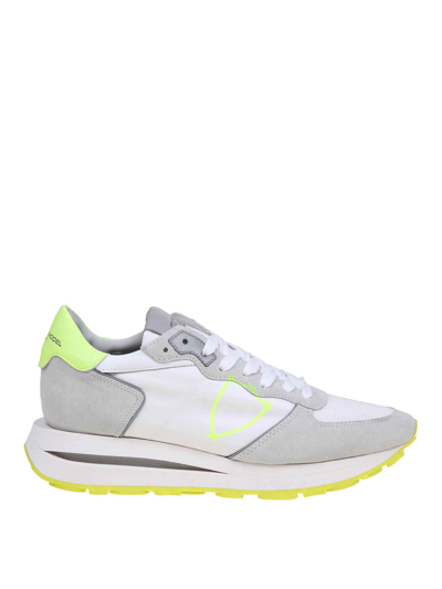 Philippe Model Low White And Yellow Sneakers