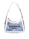 BALMAIN B-ARMY 26 BAG IN CANVAS WITH PATTERNED PRINT
