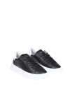 PHILIPPE MODEL TEMPLE SNEAKERS IN BLACK LEATHER