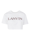LANVIN CURB EMBROIDERED CROPPED T-SHIRT